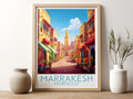 marrakesh travel poster for kitchen morocco