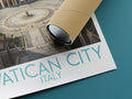 vatican city travel poster rolled italy