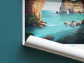 algarve travel poster roll up portugal