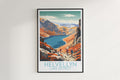 helvellyn travel poster hanged on the wall lake district