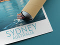 sydney travel poster rolled australia