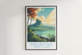 mauritius travel poster hanged on the wall indian ocean