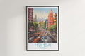 mumbai travel poster hanged on the wall india