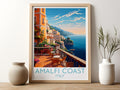 amalfi coast travel poster for kitchen italy