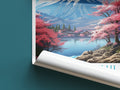 mount fuji travel poster roll up japan