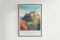 edinburgh travel poster hanged on the wall united kingdom