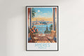 hyeres travel poster hanged on the wall france