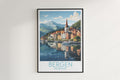 bergen travel poster hanged on the wall norway