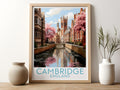 cambridge travel poster for kitchen england