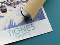 tignes travel poster rolled france