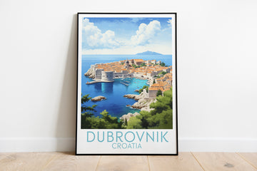 dubrovnik travel poster on the ground croatia