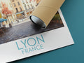 lyon travel poster rolled france