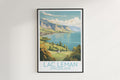 lac leman travel poster hanged on the wall switzerland