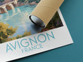 avignon travel poster rolled france