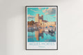 aigues mortes travel poster hanged on the wall france