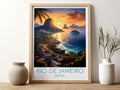 rio de janeiro travel poster for kitchen brazil