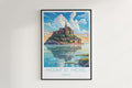 mount st michel travel poster hanged on the wall france