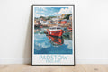 padstow travel poster on the ground england