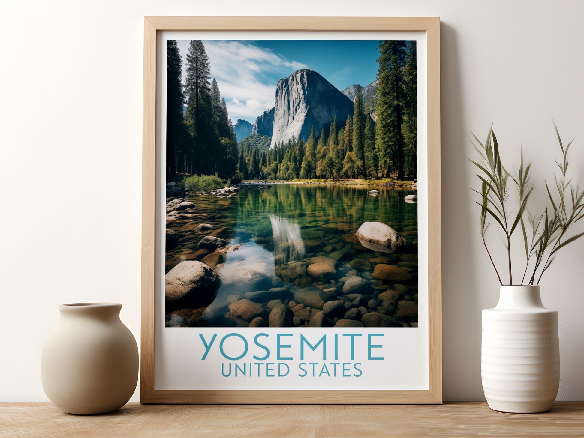 yosemite travel poster for kitchen united states