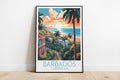 barbados travel poster on the ground caribbean