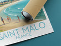 saint malo travel poster rolled france