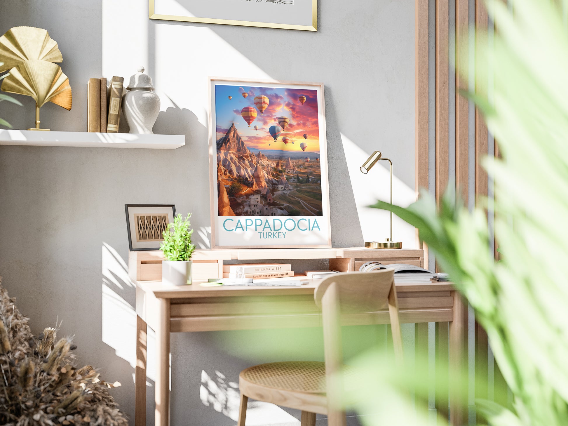 cappadocia travel poster on desk turkey