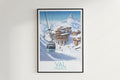 val thorens travel poster hanged on the wall france