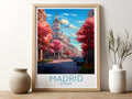 madrid travel poster for kitchen spain