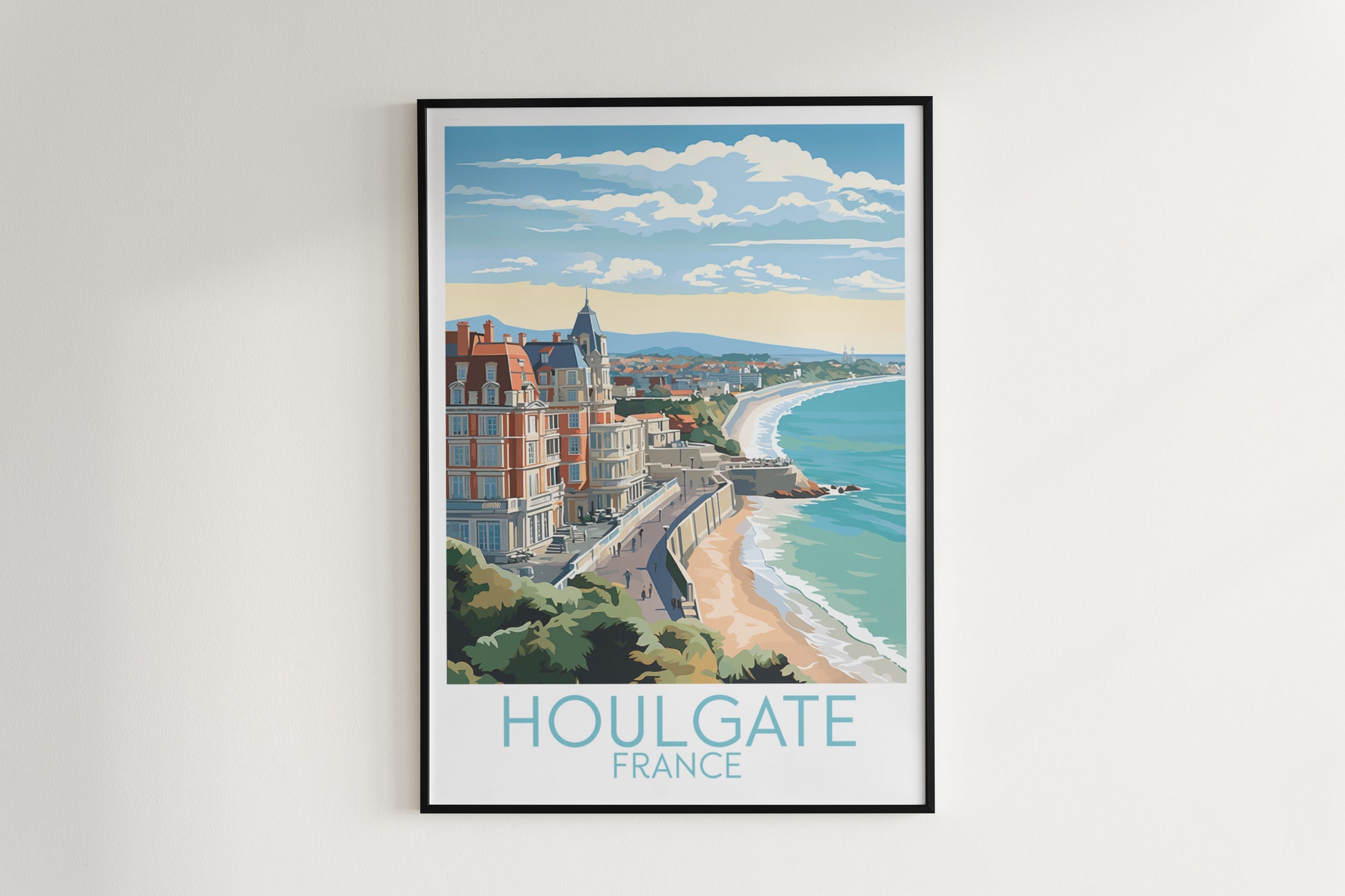 houlgate travel poster hanged on the wall france