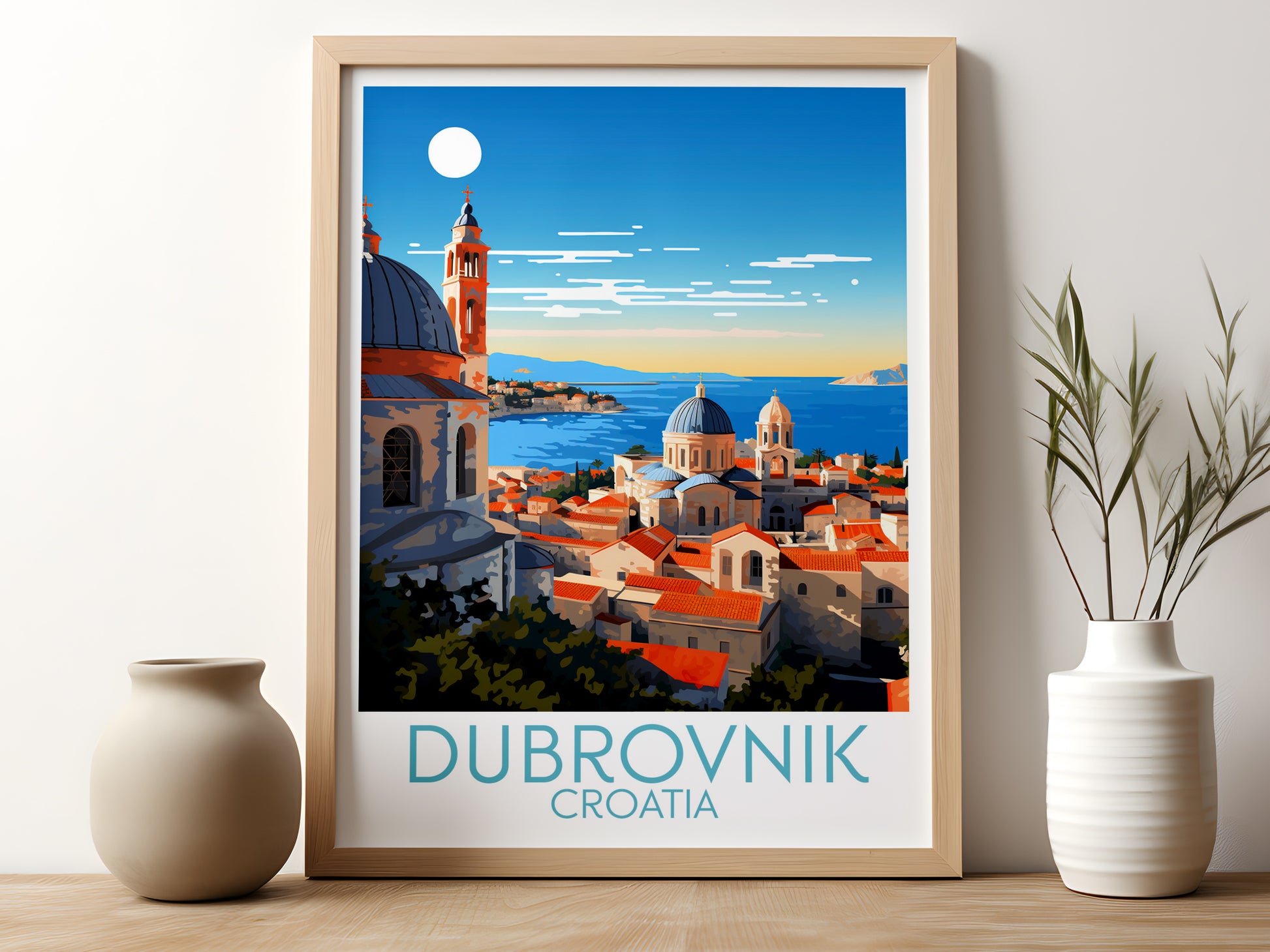 dubrovnik travel poster for kitchen croatia