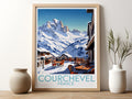 courchevel travel poster for kitchen france