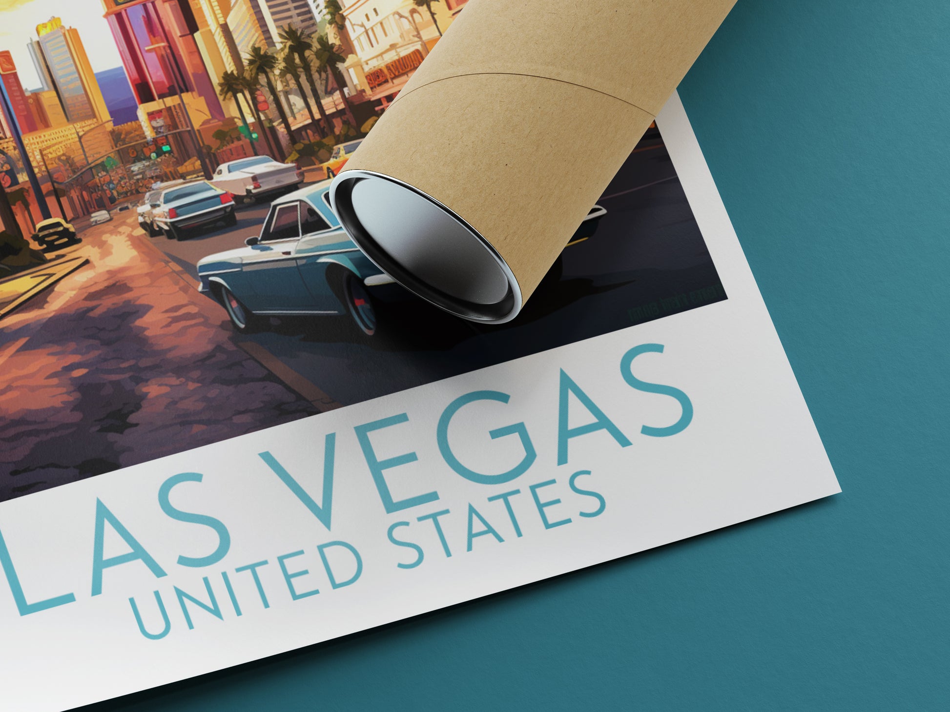 las vegas travel poster rolled united states