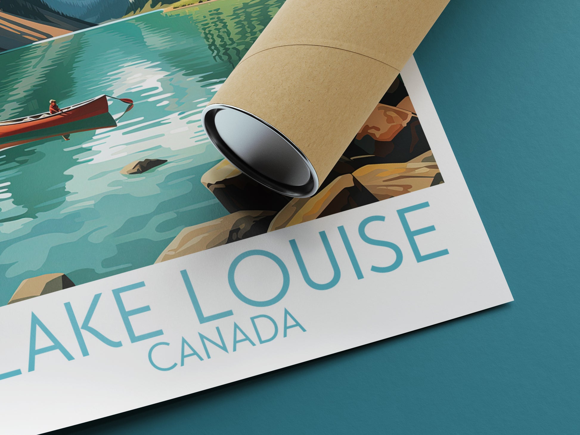 lake louise travel poster rolled canada