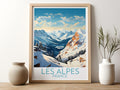 les alpes travel poster for kitchen france