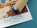 paphos travel poster rolled cyprus