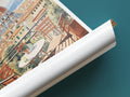 florence travel poster tube italy