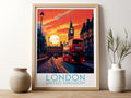 london travel poster for kitchen united kingdom