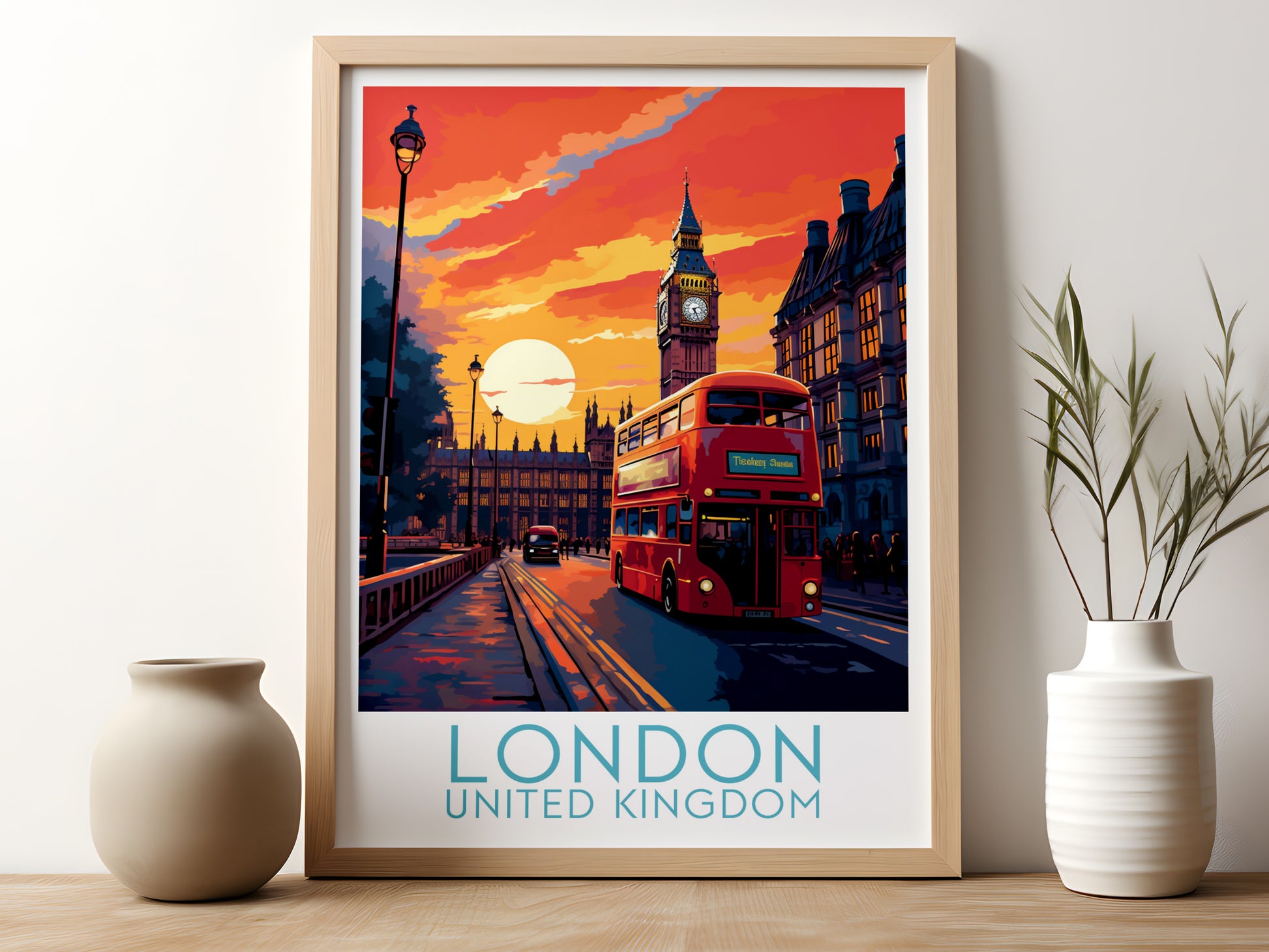 london travel poster for kitchen united kingdom