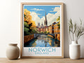 norwich travel poster for kitchen england