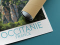 occitanie travel poster rolled france