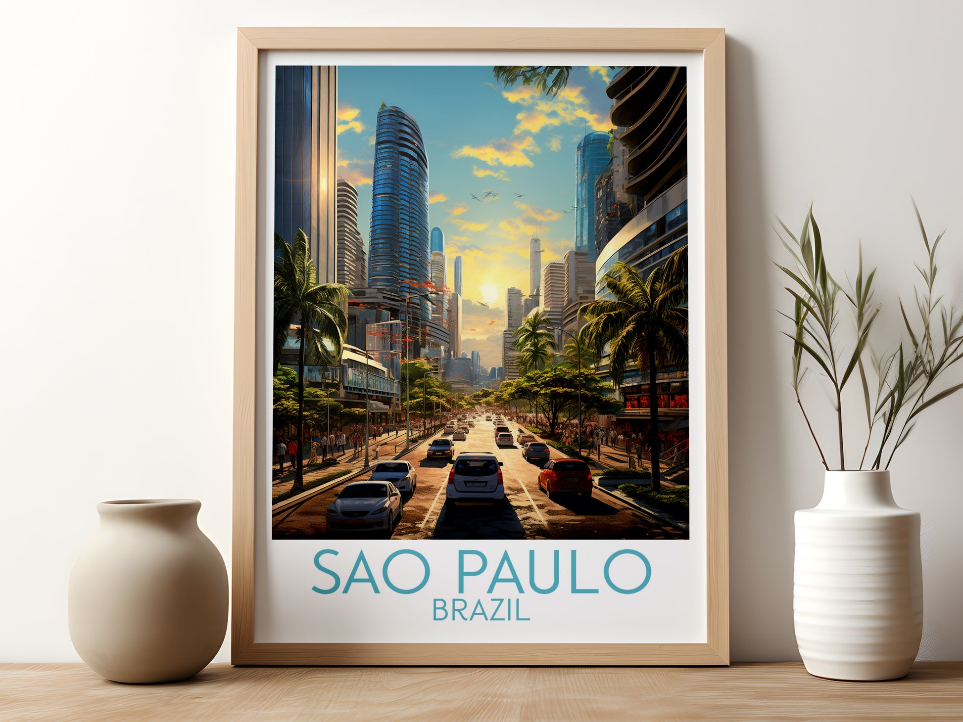 sao paulo travel poster for kitchen brazil