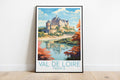 val de loire travel poster on the ground france