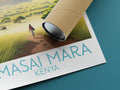 masai mara travel poster rolled kenya