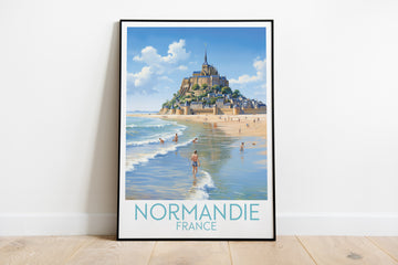 normandie travel poster on the ground france