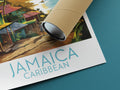 jamaica travel poster rolled caribbean