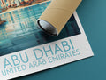 abu dhabi travel poster rolled united arab emirates