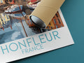 honfleur travel poster rolled france