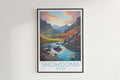 snowdonia travel poster hanged on the wall wales