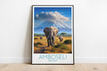 amboseli travel poster on the ground kenya