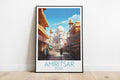 amritsar travel poster on the ground india